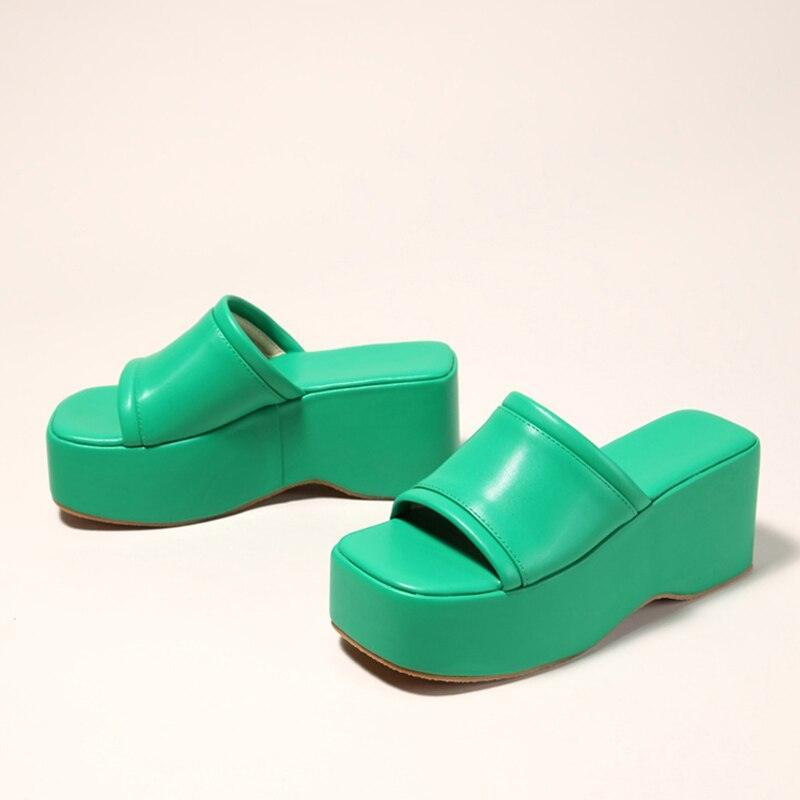 Peep Toe Block Wedge Sandals - Wedge Shoes - LeStyleParfait