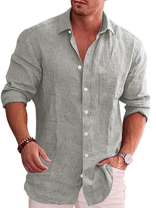 Pietro Long Sleeve Linen Shirt - Linen Shirt - LeStyleParfait