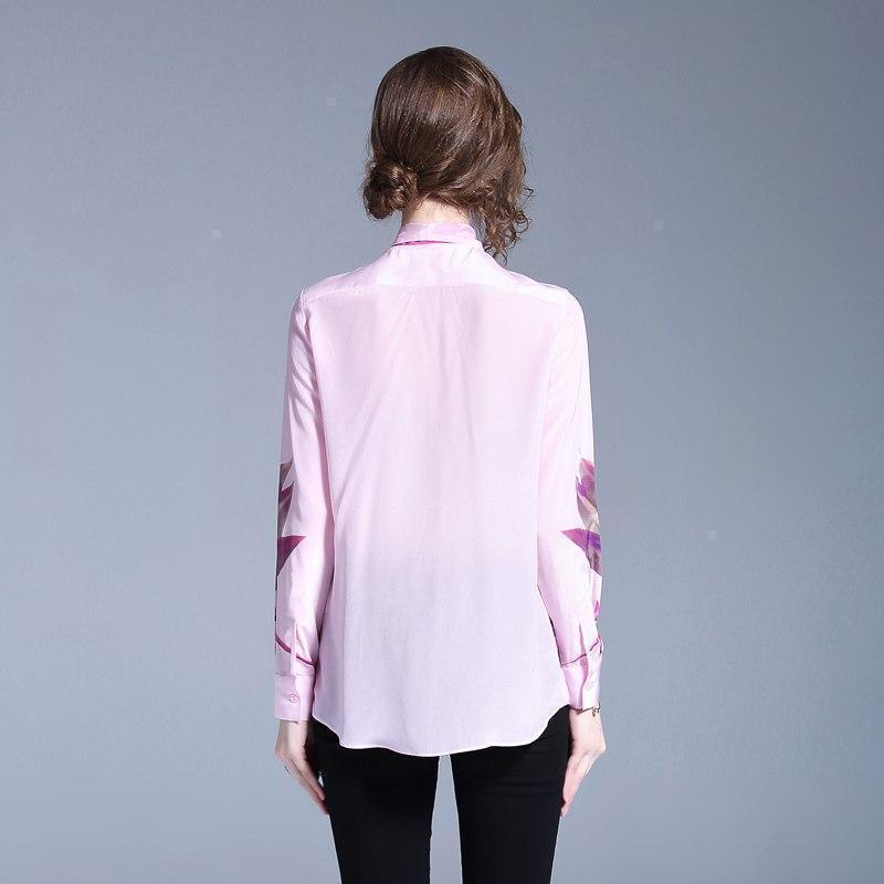 Pink Bow Tie Women Blouse - Women's Shirt - LeStyleParfait
