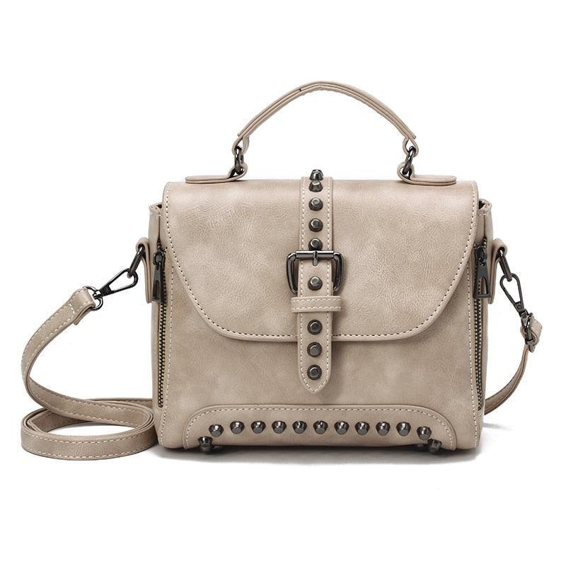 Pinned Leather Handbags - Bag - LeStyleParfait