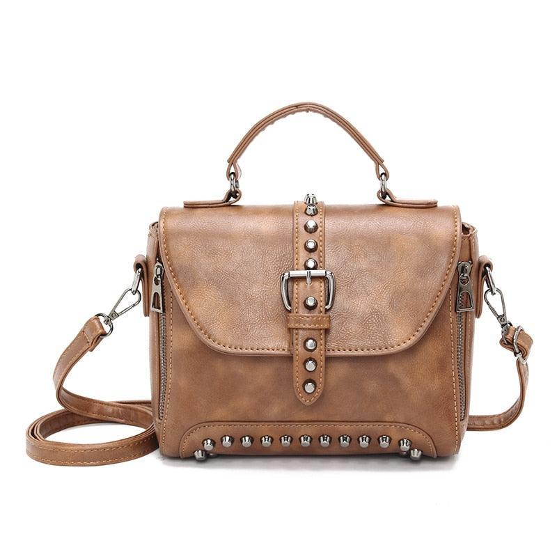 Pinned Leather Handbags - Bag - LeStyleParfait
