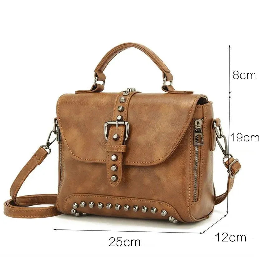 Pinned Leather Handbags - Handbag - LeStyleParfait