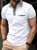 Plaid Collar Short-Sleeved Polo Shirt - Polo Shirt - LeStyleParfait