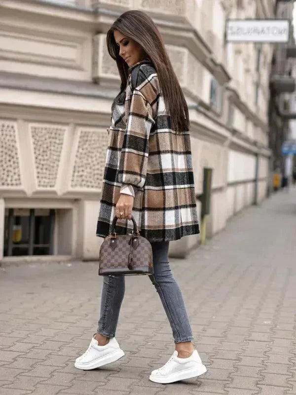 Plaid Shirt Jacket Women Shop Shirt Jacket at LeStyleParfait