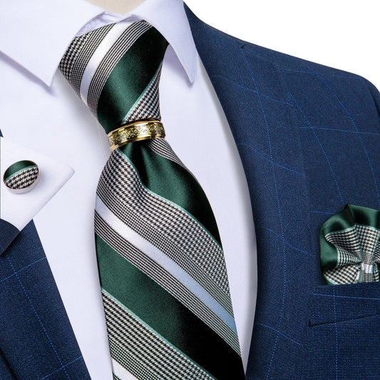 Plaid Silk Necktie Set - Necktie - LeStyleParfait