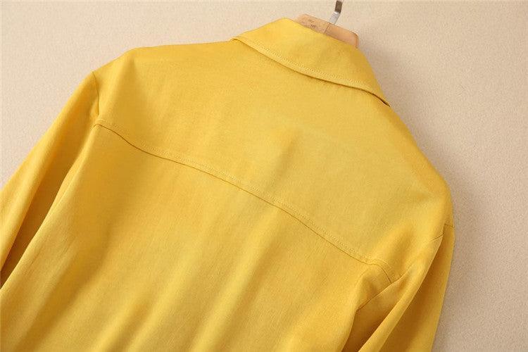 Plaid Skirt Outfit Set - Yellow - Clothing Set - LeStyleParfait