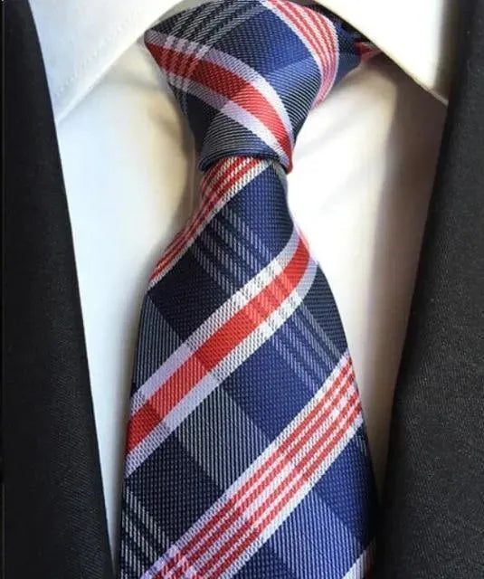 Plaid Striped Silk Men Neckties - Necktie | LeStyleParfait-Necktie