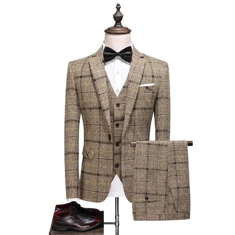 Plaid Suit - Three Piece Suit - Plaid Suit - LeStyleParfait