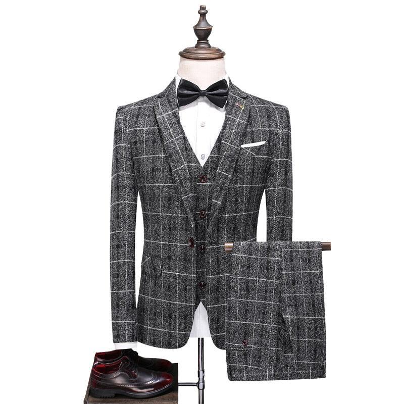 Plaid Suit - Three Piece Suit - Plaid Suit - LeStyleParfait