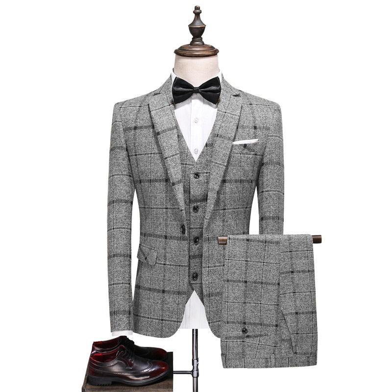 Plaid Suit - Three Piece Suit - Plaid Suit - LeStyleParfait