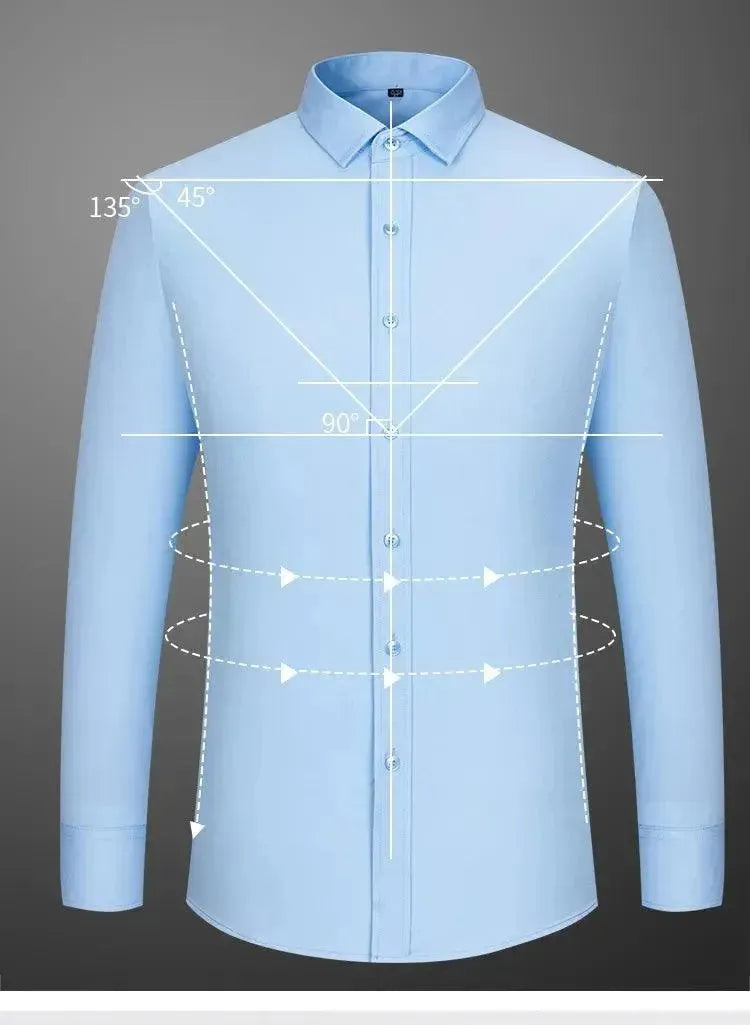 Plain Formal Men's Dress Shirt - Dress Shirt - LeStyleParfait