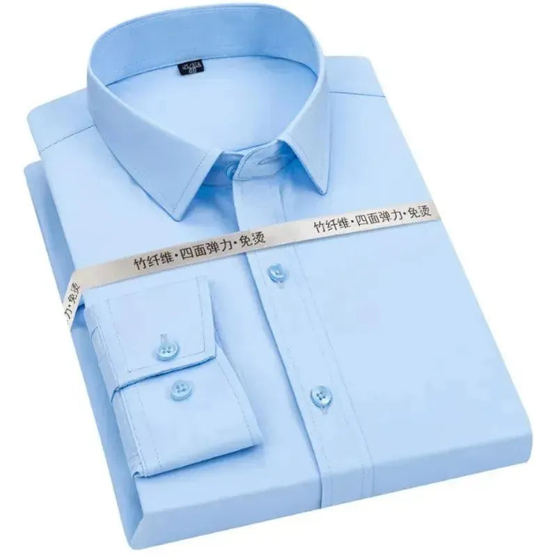 Plain Formal Men's Dress Shirt - Dress Shirt - LeStyleParfait