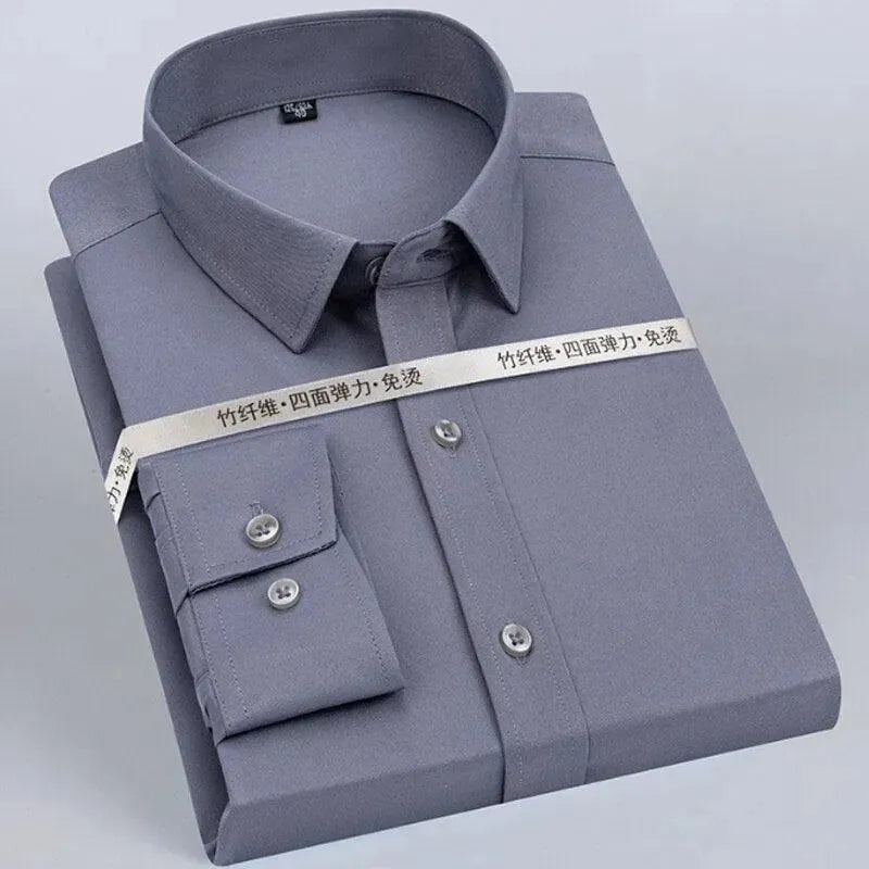 Plain Formal Men's Dress Shirt - Dress Shirt - LeStyleParfait