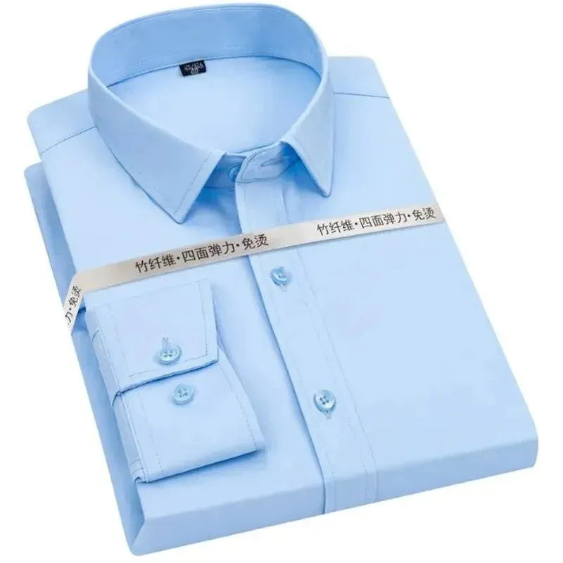 Plain Formal Men's Dress Shirt - Dress Shirt - LeStyleParfait