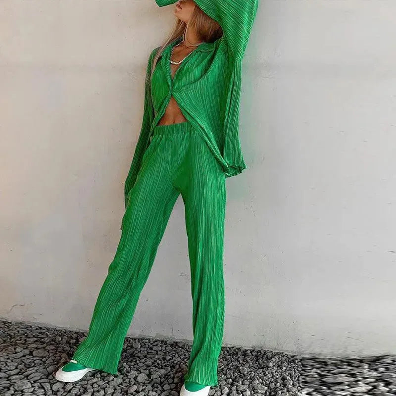 Pleated Oversized Pants - Women Pants - LeStyleParfait