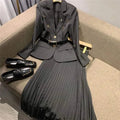 Pleated Skirt Suit - Skirt Suit - LeStyleParfait