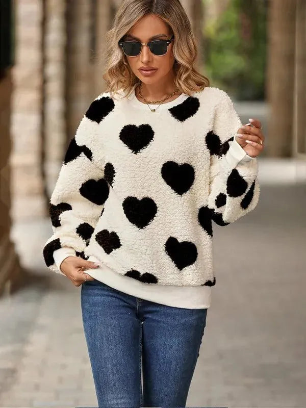Plush Love Loose Women Sweatshirt - Women Sweatshirt - LeStyleParfait