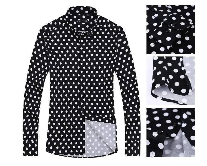 Polka Dot Dress Shirt For Men - Dress Shirt - LeStyleParfait