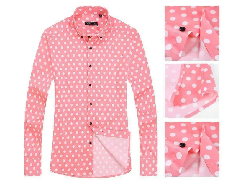 Polka Dot Dress Shirt For Men - Dress Shirt - LeStyleParfait