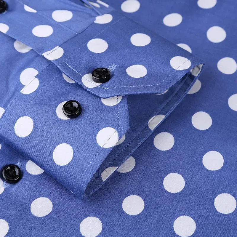 Polka Dot Dress Shirt For Men - Dress Shirt - LeStyleParfait