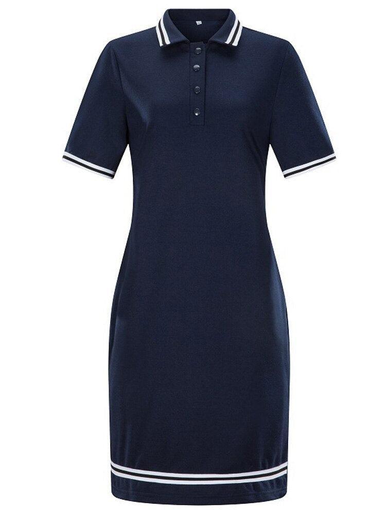 Polo Dress - Plus Size T-Shirt Dress - Dress - LeStyleParfait