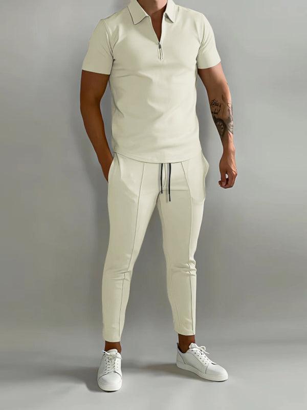 Polo Shirt Men Casual Outfit Set - Clothing Set - LeStyleParfait