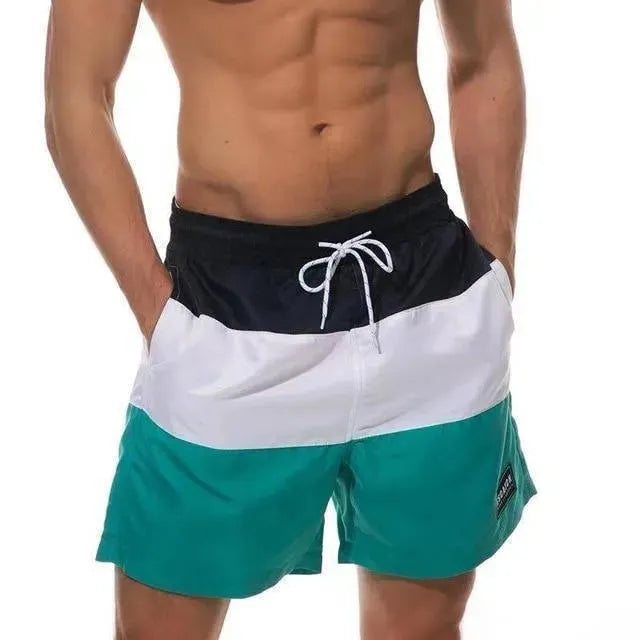 Printed Patchwork Men Beach Shorts - Beach Shorts - LeStyleParfait