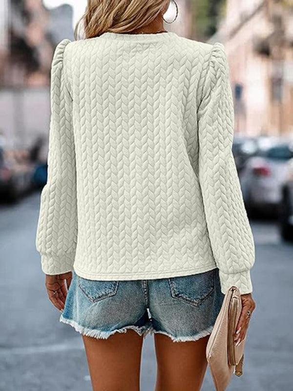 Puff Twist Women Sweatshirt - Women Sweatshirt - LeStyleParfait