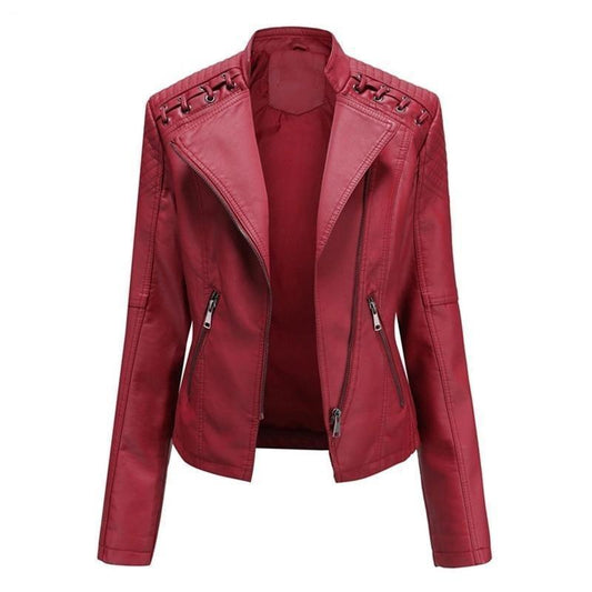 Punk Leather Jacket For Women - Leather Jacket - LeStyleParfait