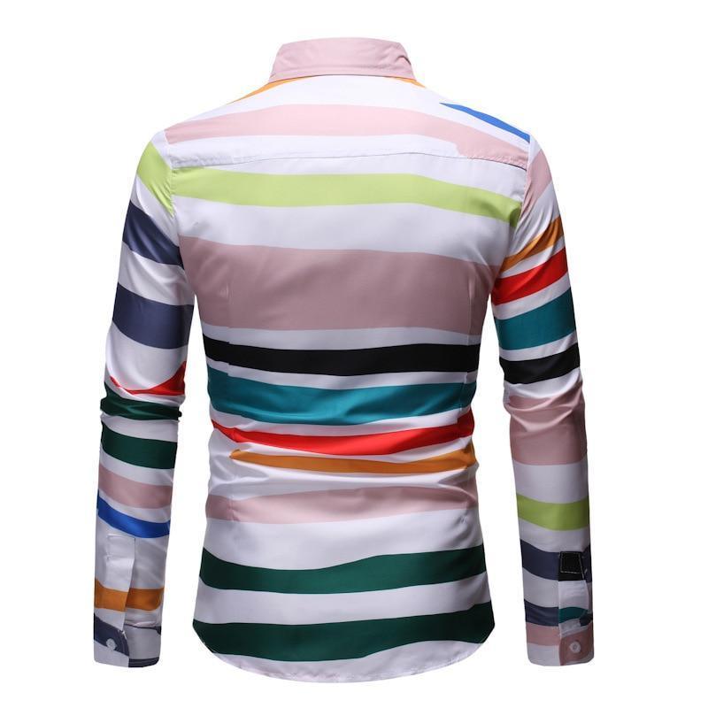 Puttonen Striped Casual Shirt For Men - Long Sleeve Shirt - LeStyleParfait