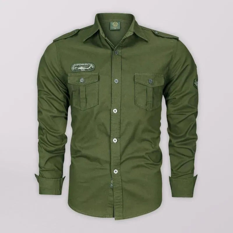 Ranger Double-Pocket Men Shirt - Long Sleeve Shirt - LeStyleParfait