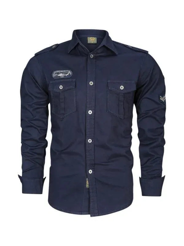 Ranger Double-Pocket Men Shirt - Long Sleeve Shirt - LeStyleParfait