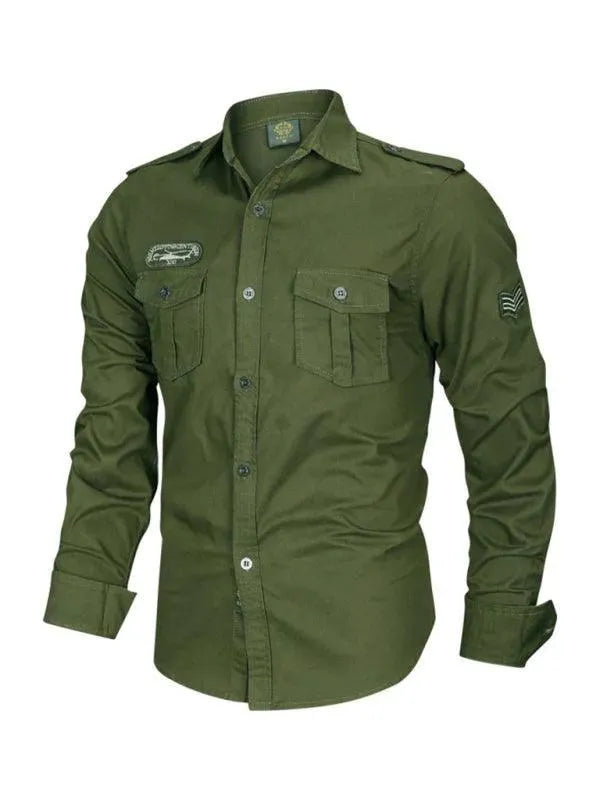 Ranger Double-Pocket Men Shirt - Long Sleeve Shirt - LeStyleParfait
