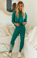 Relaxed Women Casual Fleece Two-Piece Lounge Set - Casual Lounge Set - LeStyleParfait