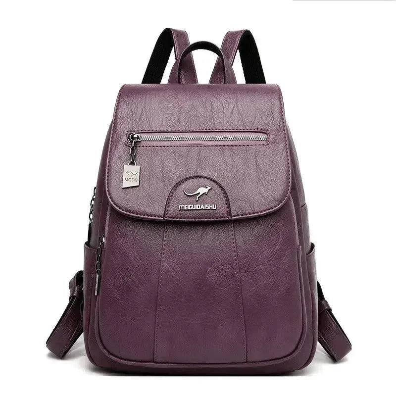 Retro Soft Leather Women's Backpack - Backpack - LeStyleParfait