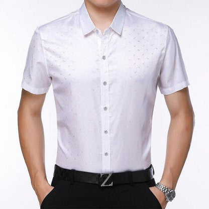 Reynolds Striped Silk Shirt For Men - Silk Shirt - LeStyleParfait