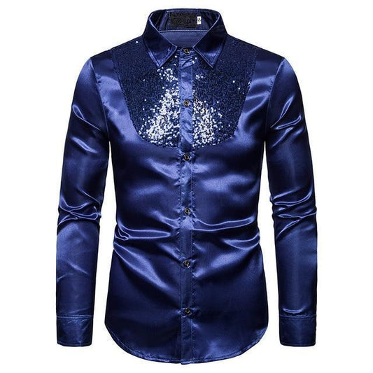 Reznor Sequins Silk Shirts For Men - Silk Shirt - LeStyleParfait