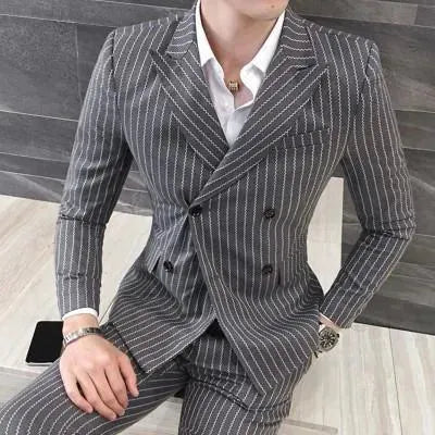 Richardson Three Piece Striped Suit - Three Piece Suit - LeStyleParfait