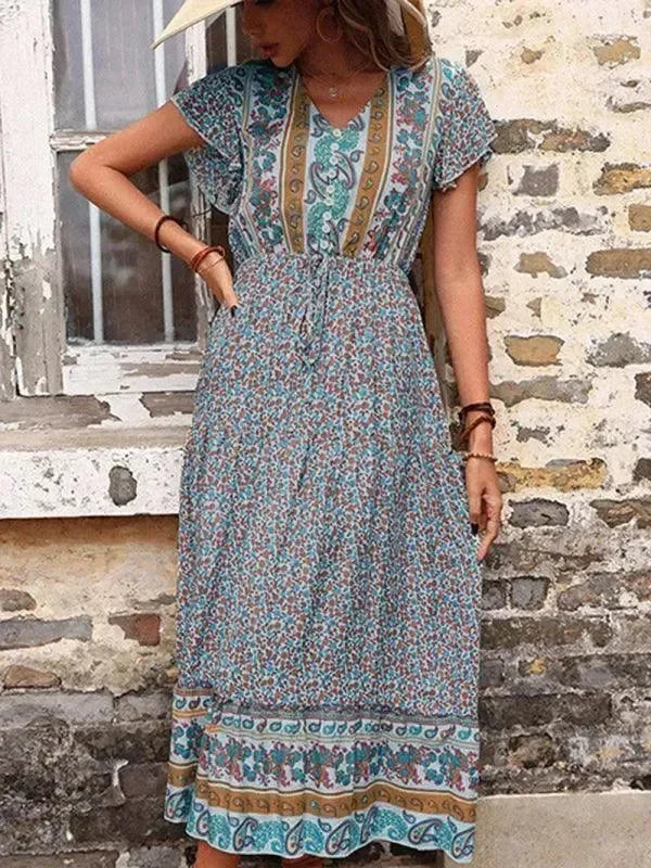 Printed Summer Maxi Dress - Maxi Dress - LeStyleParfait