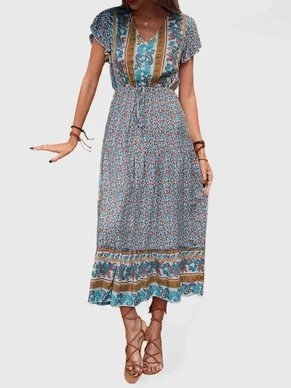 Printed Summer Maxi Dress - Maxi Dress - LeStyleParfait