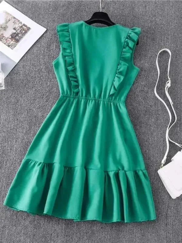 Romantic Cotton Tiered Mini Dress