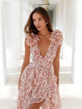 Women's Ruffled Floral Maxi Dress - Maxi Dress - LeStyleParfait