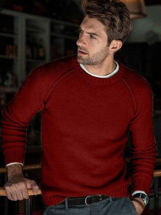 Round Neck Slim Fit Men Pullover Sweater - Pullover Sweater - LeStyleParfait