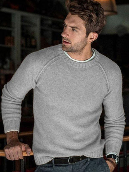 Round Neck Slim Fit Men Pullover Sweater - Pullover Sweater - LeStyleParfait