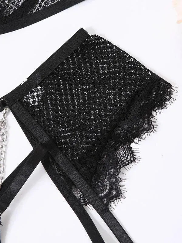 LeStyleParfait Women's Lingerie Sexy Ladies Embroidered-Lingerie Set