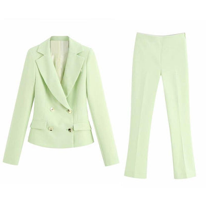 Shades of Green Pantsuit - Women Pant Suit - LeStyleParfait