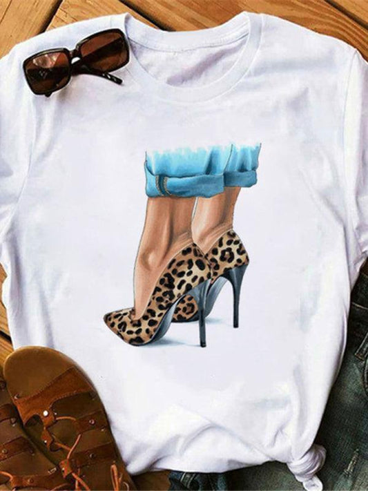 Shoes Print Women T-shirt - T-Shirts - LeStyleParfait