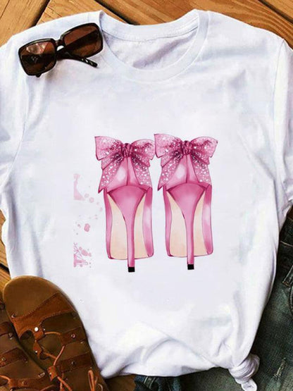 Shoes Print Women T-shirt - T-Shirts - LeStyleParfait
