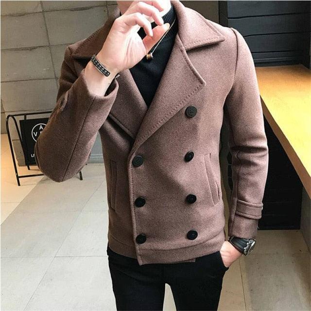 Short Double Breasted Coats - Men's Coat - LeStyleParfait
