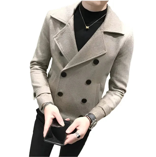 Short Double Breasted Pea Coat - Pea Coat - LeStyleParfait